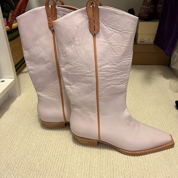 We The Free x Free People Montage Tall Boot Pale Lavender NEVER WORN 38.5 - Picture 4 of 16